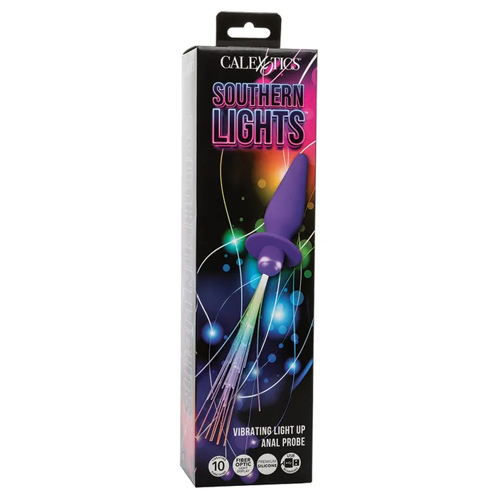 Anal CAL EXOTICS Southern Lights Vibrating Light Up Anal ProbePurple