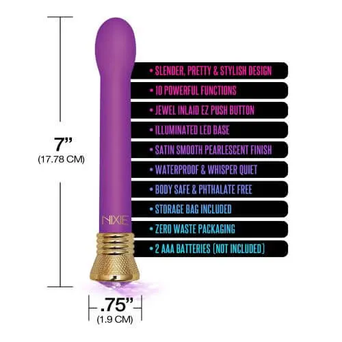 Anal Global Novelties Nixie Jewel Satin Bulb Vibe Amethyst