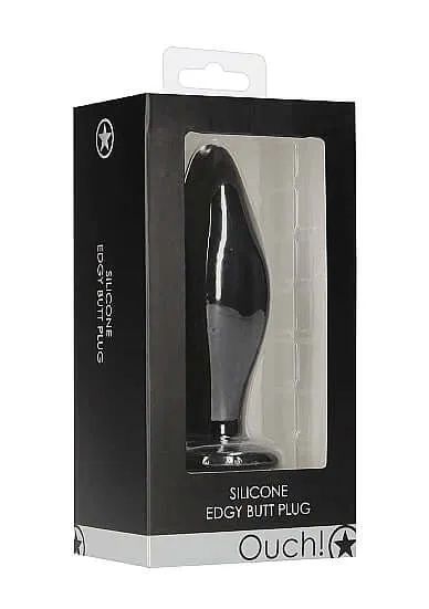 Anal Ouch Premium Silicone Butt Plug in Black PrecisionDesigned for Ultimate Pleasure by Shots Toys SHOTS AMERICA