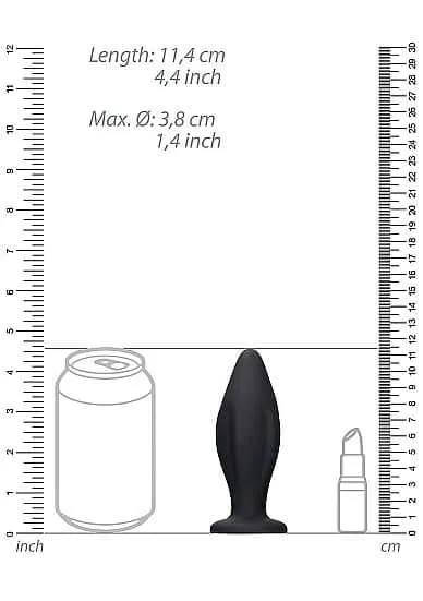 Anal Ouch Premium Silicone Butt Plug in Black PrecisionDesigned for Ultimate Pleasure by Shots Toys SHOTS AMERICA
