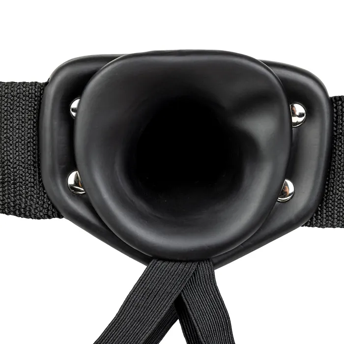 Anal Real Rock Hollow 8 Inch StrapOn in Black Shots Toys Anal Real Rock Hollow 8 Inch StrapOn in Black Shots Toys