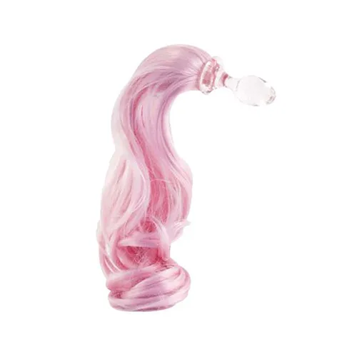 As You Like It OR Male Sex Toys Glass Plug with Removable Pony Tails