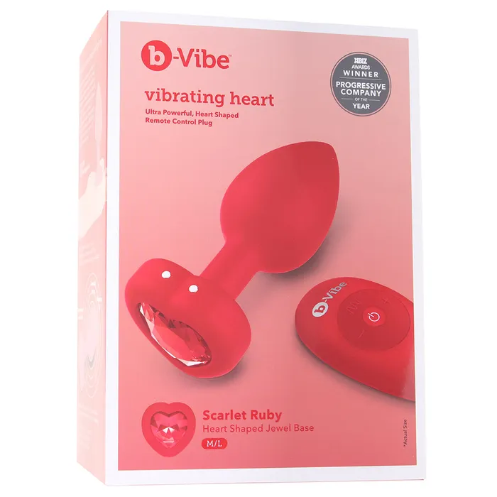 BVibe Anal Vibrating Heart Plug in Red BVibe Anal Vibrating Heart Plug in Red
