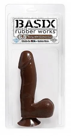 Basix Rubber Works 65 Ballsy Brown Dong Pipedream Products Dildos