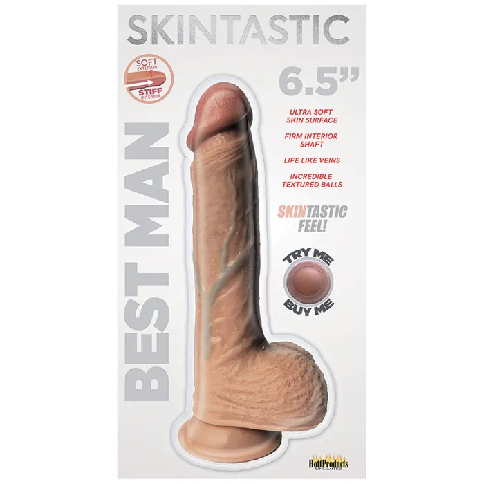 Best Man Skintastic Series Real Feel DildoVanilla 65 HOTT PRODUCTS Dildos