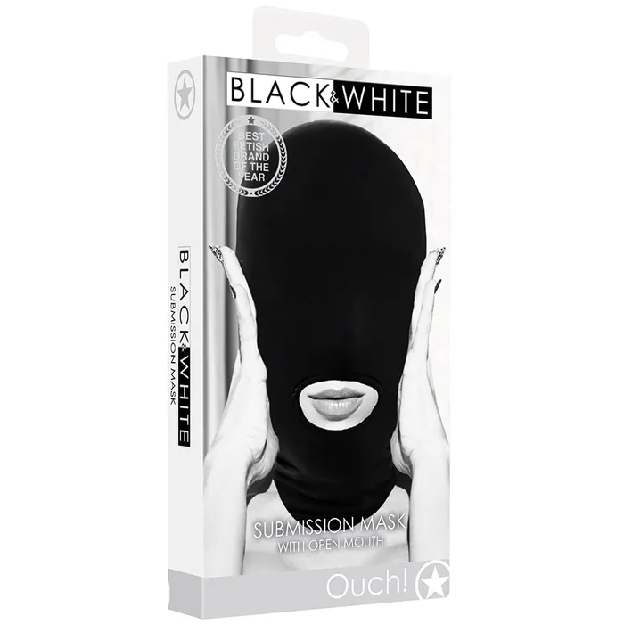 Black White Open Mouth Submission Mask Shots Toys Anal Black White Open Mouth Submission Mask Shots Toys Anal
