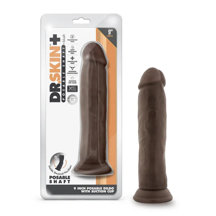 Blush Dildos Dr Skin Plus By Blush Realistic Chocolate 925Inch Long Soft Yet Erect Posable Dildo With Suction Cup Base Blush Dildos Dr Skin Plus By Blush Realistic Chocolate 925Inch Long Soft Yet Erect Posable Dildo With Suction Cup Base