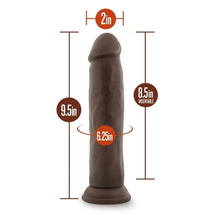 Blush Dildos Dr Skin Plus By Blush Realistic Chocolate 925Inch Long Soft Yet Erect Posable Dildo With Suction Cup Base
