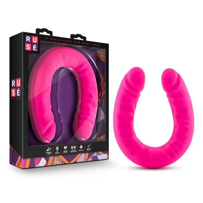 Blush Dildos Ruse By Blush GSpot Hot Pink 18Inch Long Dildo