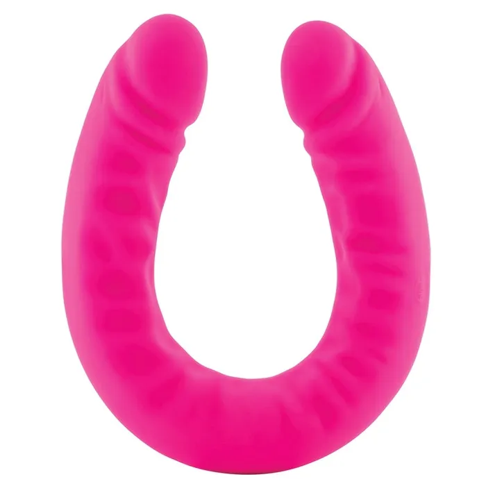 BLUSH Dildos Ruse Silicone Slim Double DongHot Pink 18