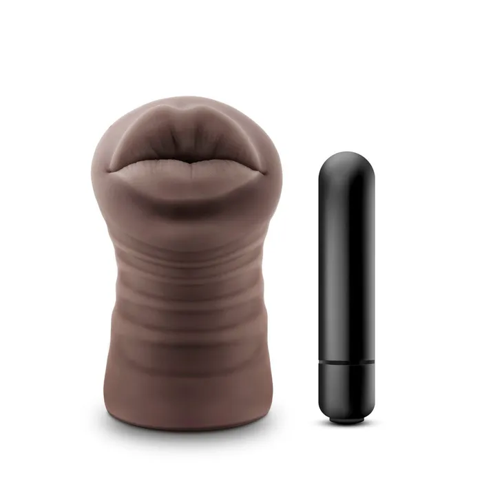 Blush Male Sex Toys Hot Chocolate By Blush Renee Realistic Chocolate Vibrating Body Part Mouth Masturbator