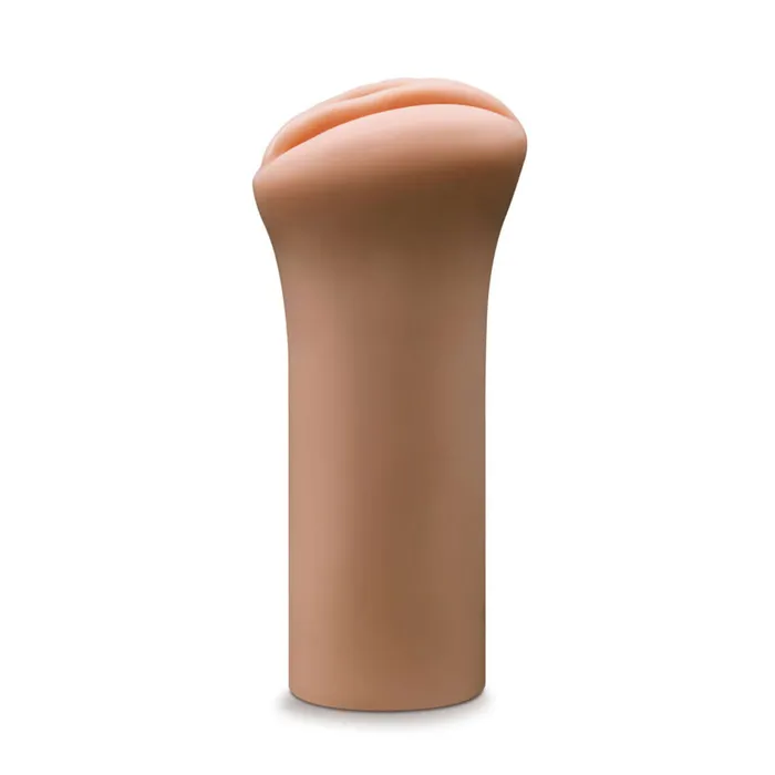 Blush Novelties Enlust Molly Tan Brown Pussy Stroker X5 Plus Material Open Ended Design Male Sex Toys