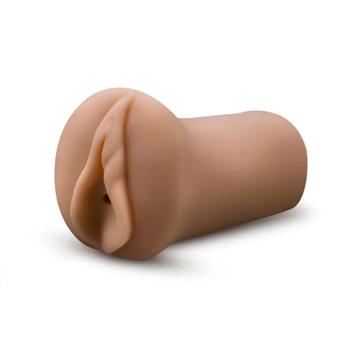 Blush Novelties Enlust Molly Tan Brown Pussy Stroker X5 Plus Material Open Ended Design Male Sex Toys