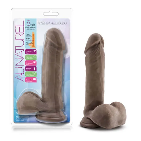 Blush Novelties Female Sex Toys Au Naturel 8 Sensa Feel Chocolate Brown Dildo Realistic Dual Density with Poseable Spine Blush Novelties Female Sex Toys Au Naturel 8 Sensa Feel Chocolate Brown Dildo Realistic Dual Density with Poseable Spine