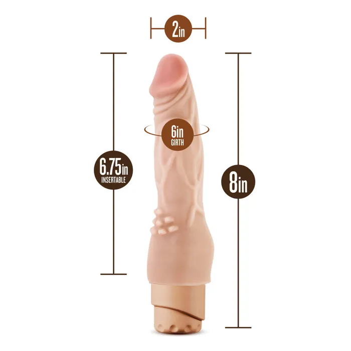 Blush Vibrators Dr Skin By Blush Cock Vibe 4 Realistic Beige 8Inch Long Vibrating Dildo