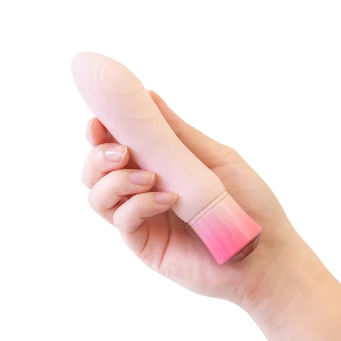 Blush Vibrators Oh My Gem By Blush Elegant 55 Inch Warming G Spot Stimulation Vibrator in Morganite with Powerful RumboTech Technology