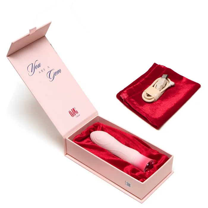 Blush Vibrators Oh My Gem By Blush Elegant 55 Inch Warming G Spot Stimulation Vibrator in Morganite with Powerful RumboTech Technology