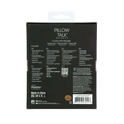 BMS Enterprises Vibrators Pillow Talk Secrets Pleasure Wand Black