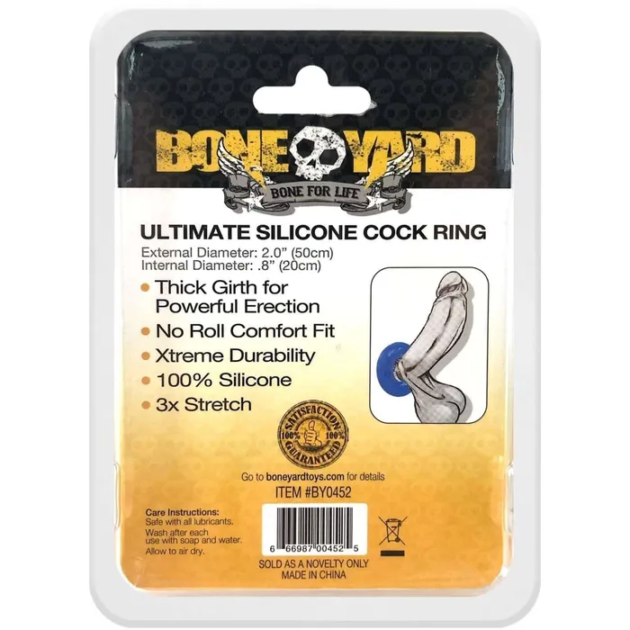 Boneyard Ultimate Silicone Cock Ring Blue Rascal Toys Male Sex Toys