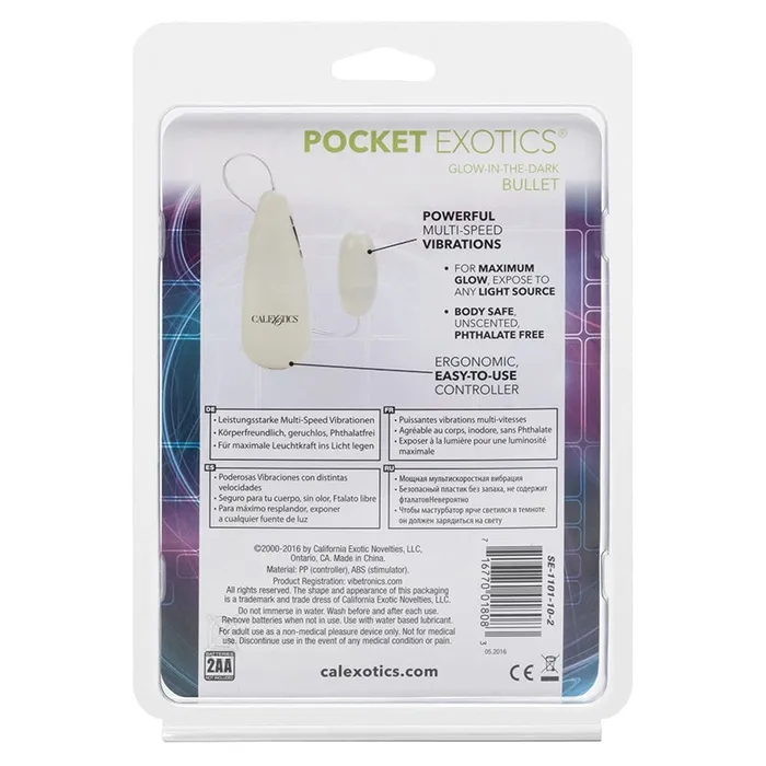 CAL EXOTICS Female Sex Toys Pocket Exotics Glowing BulletGITD