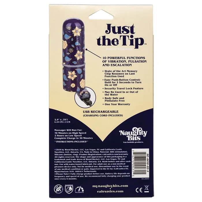 CAL EXOTICS Naughty Bits Just the Tip Bullet Vibrator Female Sex Toys