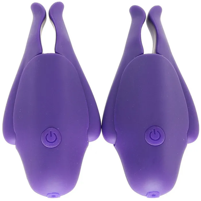 CalExotics Female Sex Toys Nipplettes Rechargeable Vibrating Clamps in Purple CalExotics Female Sex Toys Nipplettes Rechargeable Vibrating Clamps in Purple