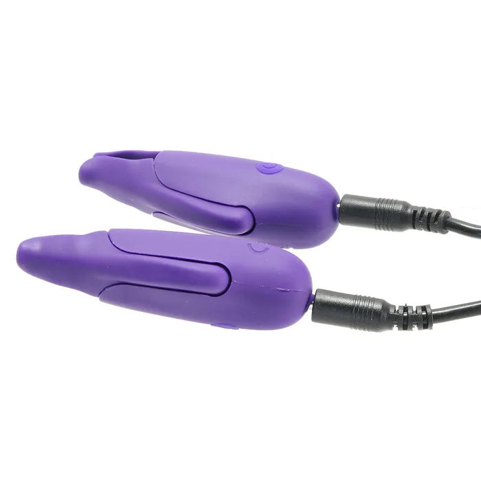 CalExotics Female Sex Toys Nipplettes Rechargeable Vibrating Clamps in Purple CalExotics Female Sex Toys Nipplettes Rechargeable Vibrating Clamps in Purple