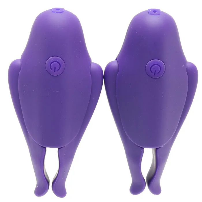 CalExotics Female Sex Toys Nipplettes Rechargeable Vibrating Clamps in Purple CalExotics Female Sex Toys Nipplettes Rechargeable Vibrating Clamps in Purple