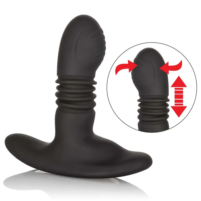 California Exotic Novelties Anal Cal Exotics Eclipse Thrusting Rotator Probe Black USB Rechargeable Waterproof PhthalateFree