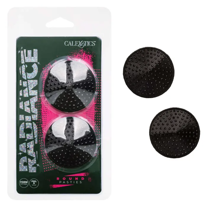 California Exotic Novelties Anal Radiance Round Gem Pasties Black