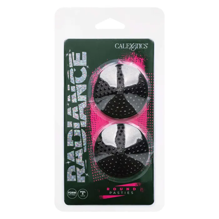 California Exotic Novelties Anal Radiance Round Gem Pasties Black