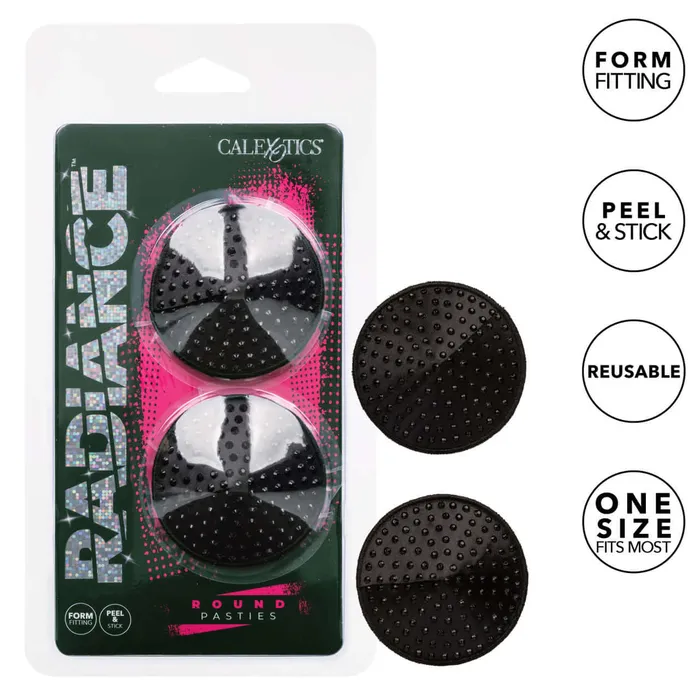 California Exotic Novelties Anal Radiance Round Gem Pasties Black