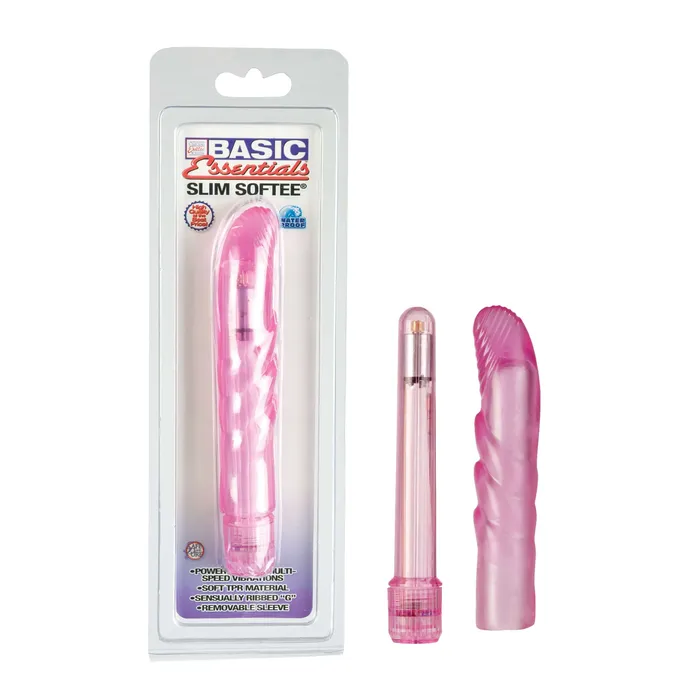 California Exotic Novelties Basic Essentials Slim Softee Vibe Pink Vibrators California Exotic Novelties Basic Essentials Slim Softee Vibe Pink Vibrators