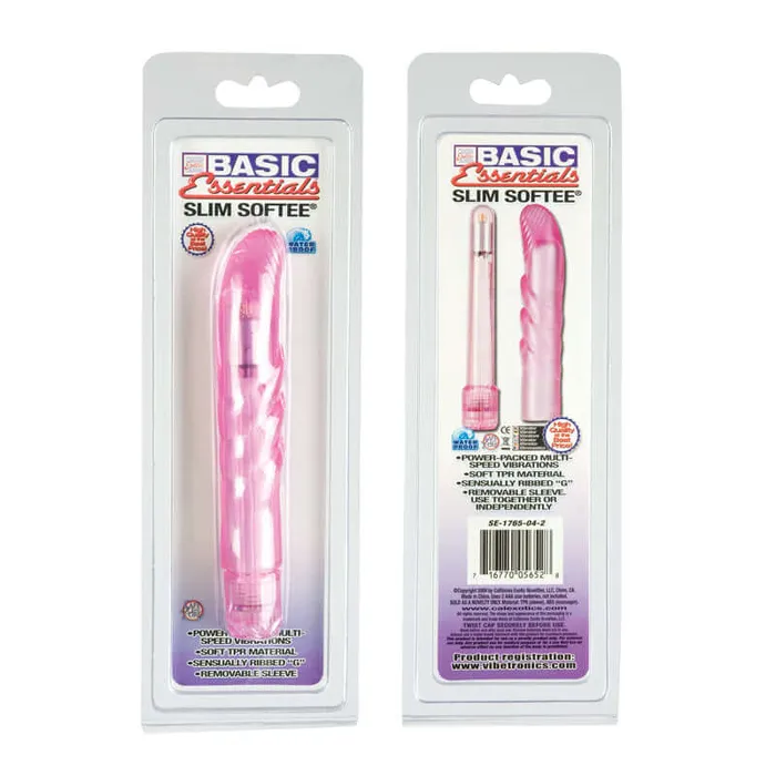 California Exotic Novelties Basic Essentials Slim Softee Vibe Pink Vibrators