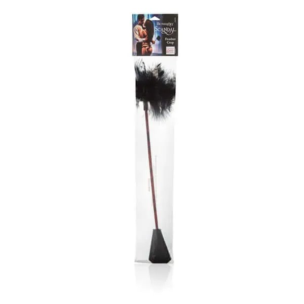 California Exotic Novelties Dildos Scandal DualEnded Feather Crop and Tickler Sensual Bondage Accessory