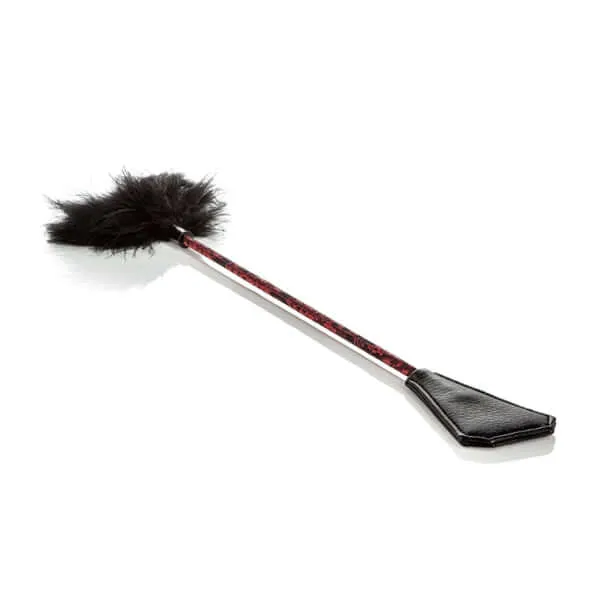 California Exotic Novelties Dildos Scandal DualEnded Feather Crop and Tickler Sensual Bondage Accessory