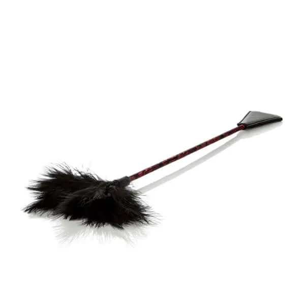 California Exotic Novelties Dildos Scandal DualEnded Feather Crop and Tickler Sensual Bondage Accessory
