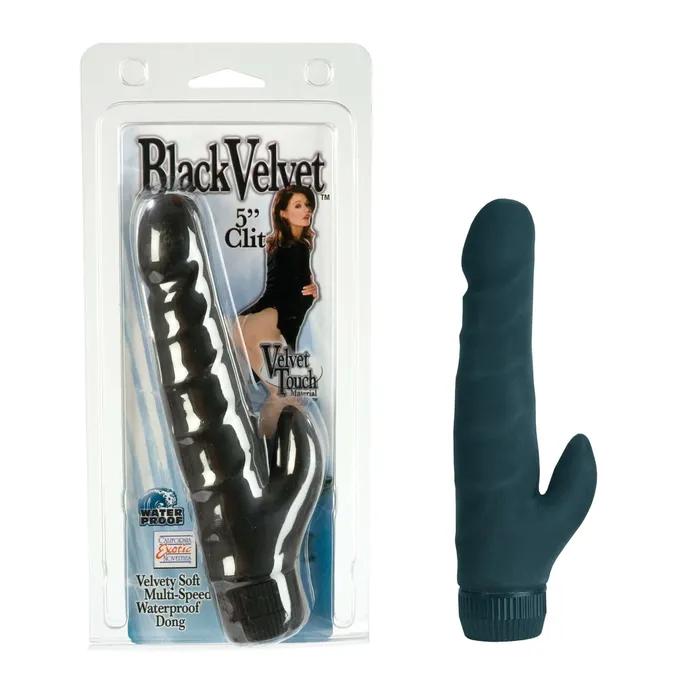 California Exotic Novelties Female Sex Toys Black Velvet 5 Clitoral Stimulator Vibrator Unveil Sensations in Velvet Touch