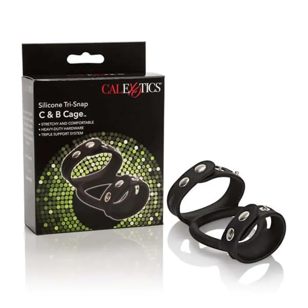 California Exotic Novelties Male Sex Toys Silicone Tri Snap C B Cage Fully Adjustable Erection Enhancer from California Exotic Novelties California Exotic Novelties Male Sex Toys Silicone Tri Snap C B Cage Fully Adjustable Erection Enhancer from California Exotic Novelties