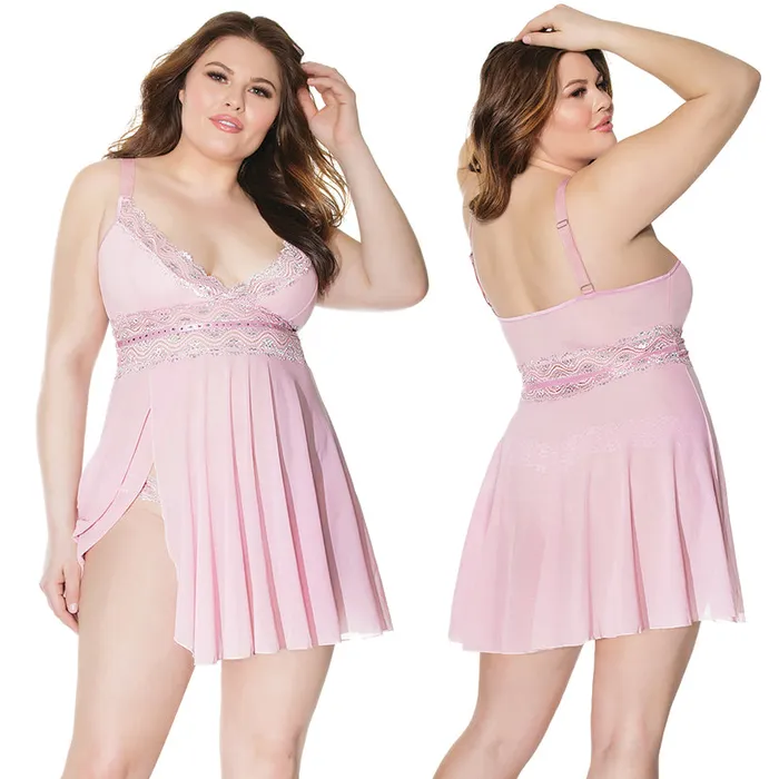 COQUETTE Vibrators Coquette Babydoll ThongPink 3X4XHanging