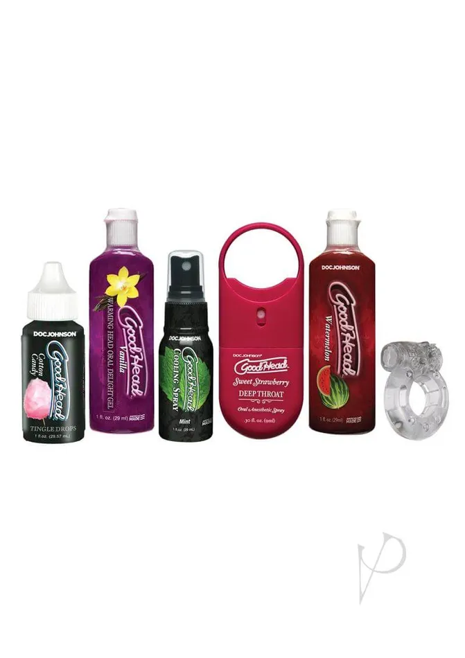 Couples Doc Johnson Enterprises Elevate Your Oral Game with the GoodHead Sensations Kit 6pk