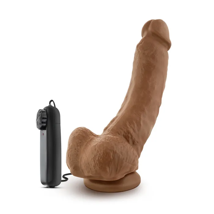 Coverboy By Blush The Boxer Realistic Mocha 9Inch Long Remote Control Vibrating Dildo With Suction Cup Base Blush Female Sex Toys