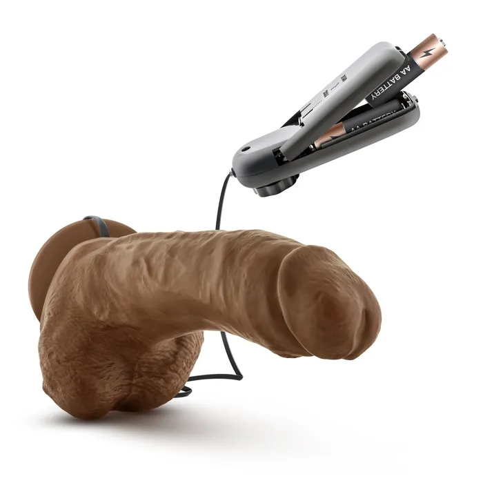 Coverboy By Blush The Boxer Realistic Mocha 9Inch Long Remote Control Vibrating Dildo With Suction Cup Base Blush Female Sex Toys