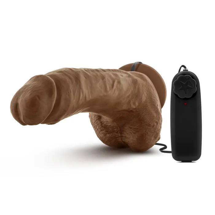 Coverboy By Blush The Boxer Realistic Mocha 9Inch Long Remote Control Vibrating Dildo With Suction Cup Base Blush Female Sex Toys