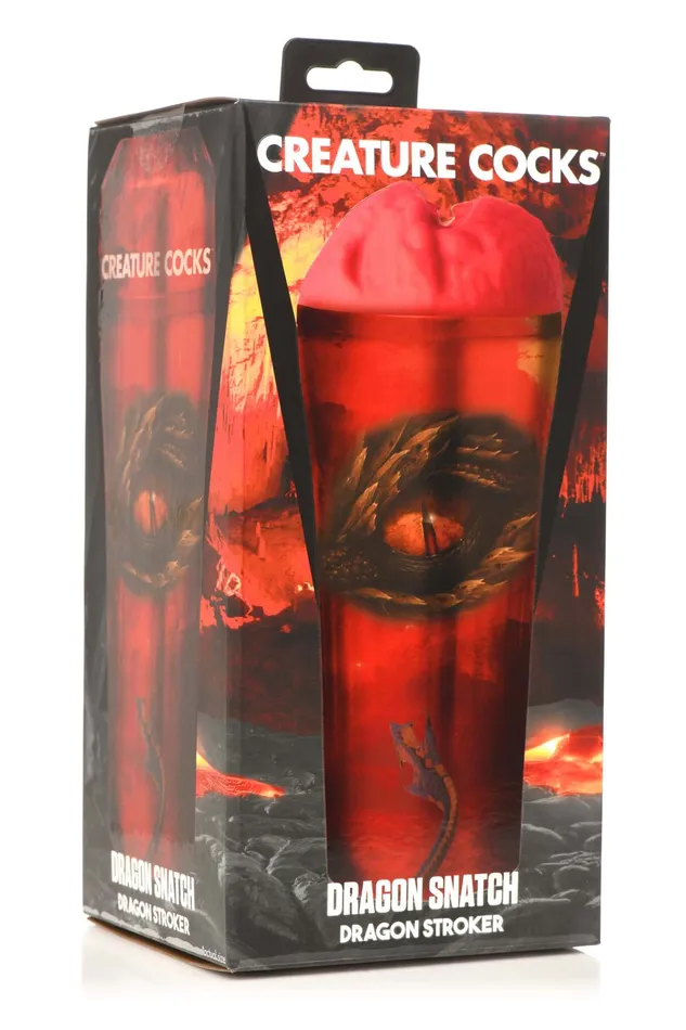 Creature Cocks Dragon Snatch Fiery Silicone Stroker by XR Brands XR Brands Male Sex Toys