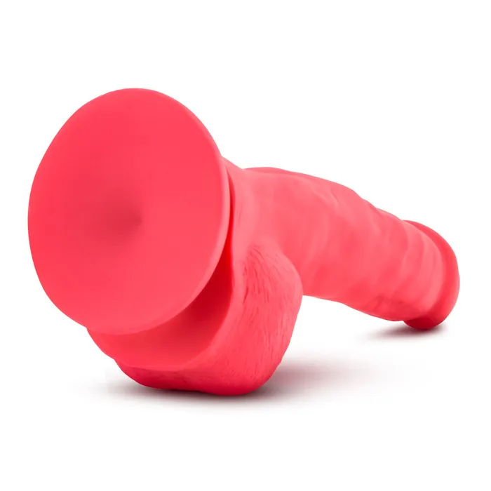 Dildos Blush Ruse By Blush Shimmy Realistic GSpot Cerise 875Inch Long Dildo With Balls Suction Cup Base