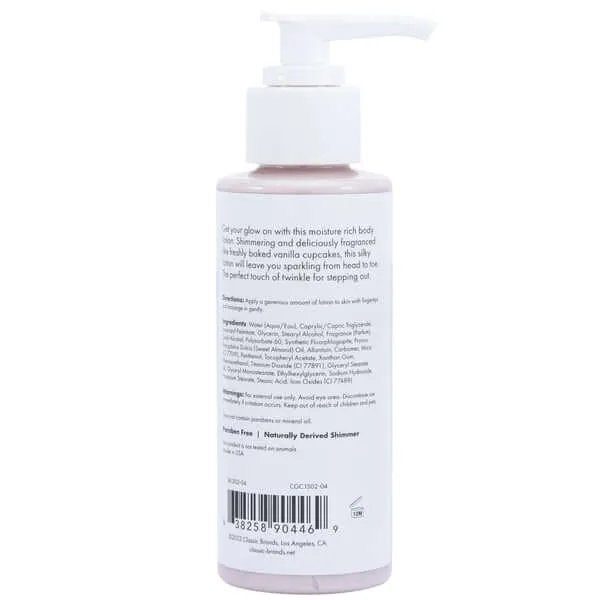 Dildos Classic Brands Glow Vanilla Cupcake Shimmer Lotion Pink 4 fl oz