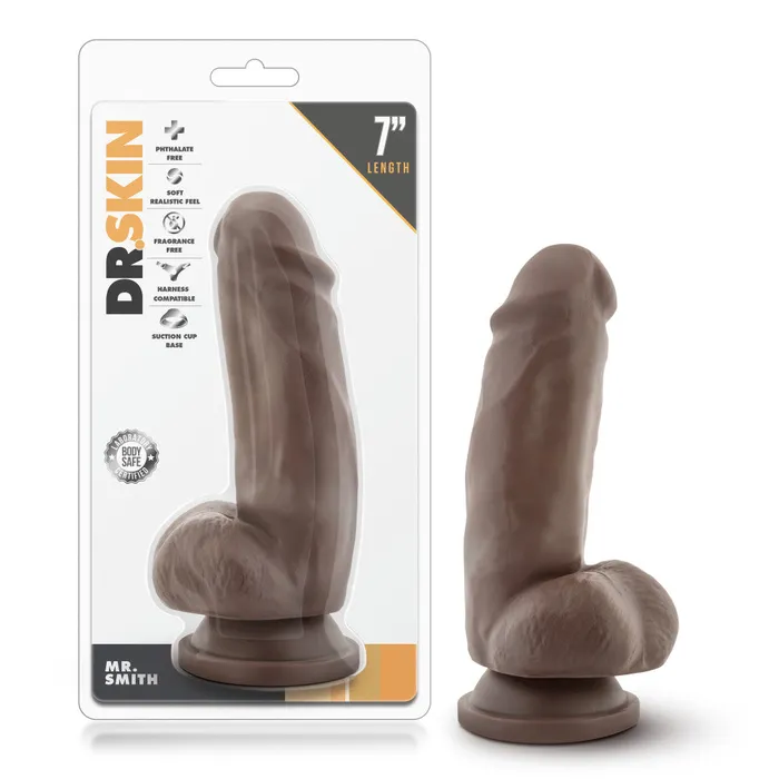 Dildos Dr Skin By Blush Mr Smith Realistic Chocolate 7Inch Long Dildo With Balls Suction Cup Base Blush Dildos Dr Skin By Blush Mr Smith Realistic Chocolate 7Inch Long Dildo With Balls Suction Cup Base Blush