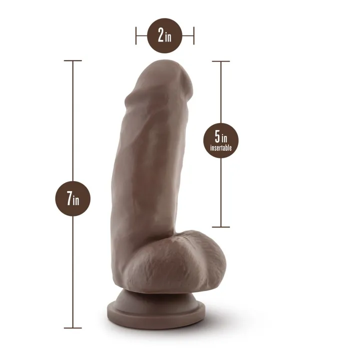 Dildos Dr Skin By Blush Mr Smith Realistic Chocolate 7Inch Long Dildo With Balls Suction Cup Base Blush