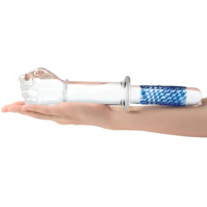 Dildos Gls 11 Inch Glass Fist Double Ended Dildo with Handle Grip Textured Ergonomic Design Electric Hustler Lingerie